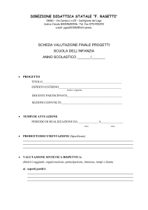 VERIFICA FINALE PROGETTI infanzia