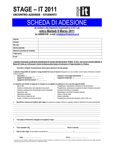 Adesione Aziende STAGE-IT 2011