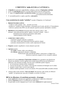 ispirazione cristiana della scuola cattolica