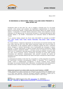 in indonesia le macchine tessili italiane sono presenti a indo