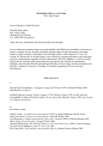 filosofia della cultura (Prof. Czajka)