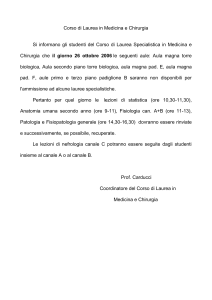 Corso di Laurea in Medicina e Chirurgia