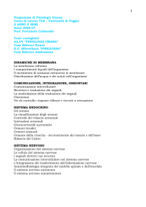 Fisiologia Umana - Facoltà di Medicina e Chirurgia