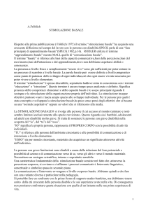 A.Fröhlich STIMOLAZIONE BASALE Rispetto alla prima