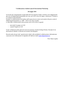 avviso importante verbalizzazione