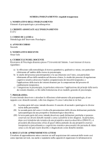 SCHEDA INSEGNAMENTO- requisiti trasparenza
