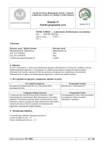 Laboratorio di Informatica con statistica