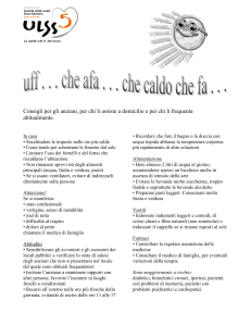 Consigli per gli anziani, per chi li assiste a domicilio e per chi li