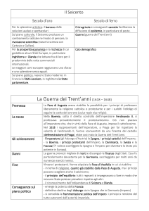 Seicento e Guerra dei Trent`anni