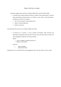 Programma laboratori Firenze - Tempo alla Fisica Spazio alla