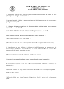 esame di politica economica e finanziaria i