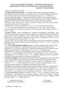 4 Scientifico A – programma svolto anno 2013