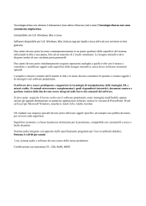 Tecnologia ottica con almeno 2 telecamere (non ottica infrarossi, led