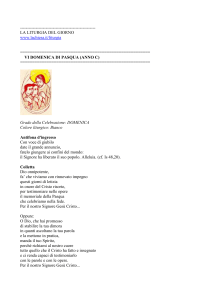 LA LITURGIA DEL GIORNO www.lachiesa.it/liturgia