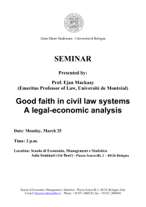 Alma Mater Studiorum - Università di Bologna SEMINAR Presented