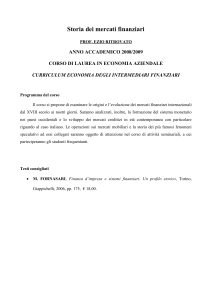 Storia dei mercati finanziari