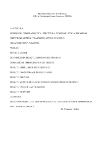 PROGRAMMA DI ISTOLOGIA
