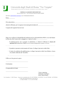Università degli Studi di Roma “Tor Vergata” DIPARTIMENTO DI