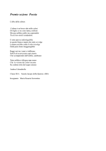 Premio sezione Poesia L`alba della cultura Cultura è un bosco dai