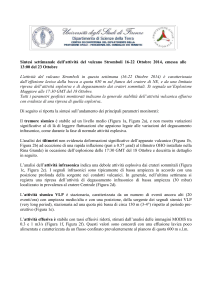 Sintesi settimanale dell`attività del vulcano Stromboli 16