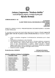 COM. 125 riunione pre-esame - Istituto Comprensivo "Norberto