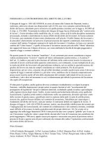 FERMIAMO LA CONTRORIFORMA DEL DIRITTO DEL LAVORO