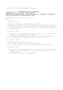 PROGRAMMA DEL CORSO