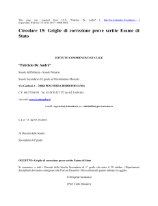 Circolare 15: Griglie di correzione prove scritte Esame di Stato