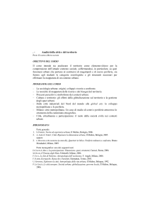 Analisi della città e del territorio