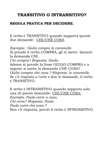 transitivo o intransitivo