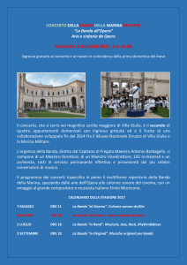 Comunicato concerto 4 giugno 2017 banda marina militare