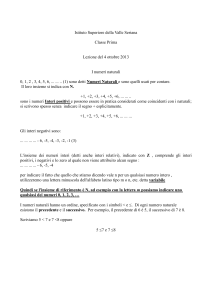 Scheda sugli Interi