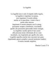 La legalità - La mia scuola per la pace