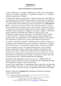 Corso di Estetica commerciale