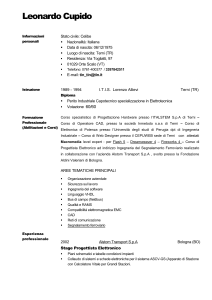 Scarica il Curriculum in formato word