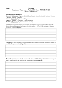 Simulazione della Terza Prova del 20 Febbraio 2008