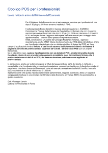 Obbligo POS per i professionisti