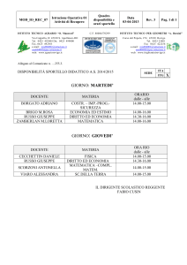 Disponibilità Docenti ITG