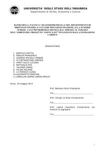 concorso per l`attribuzione di una borsa di studio per attivita` di