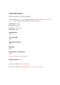 Modello articolo - Provincia di Sondrio