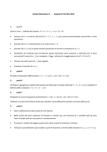Analisi Matematica II - Appello #7 del 20.9.2016 1. punti 9 Data la