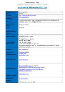 progetto erasmus 2011/12 - Lauree e Lauree Magistrali