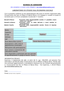 Scheda di adesione