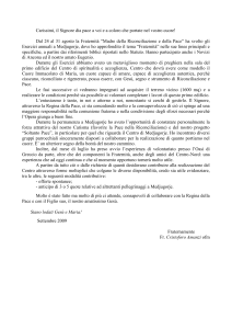 Newsletter settembre 2009 - Madre della Riconciliazione e della