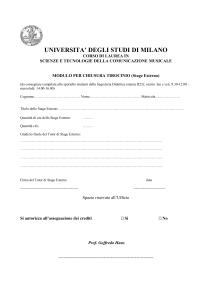 UNIVERSITA` DEGLI STUDI DI MILANO