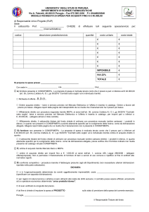 Richiesta di spesa - Dipartimento di Scienze Farmaceutiche