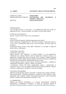 038/00 A.A. 2000/01 UNIVERSITA` DEGLI STUDI DI TRIESTE