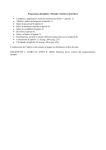 Programma dettagliato I Modulo.