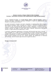 Innovazioni normative sulla capitalizzazione degli