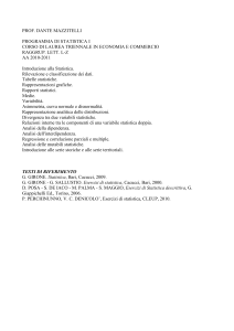 STATISTICA I PROF MAZZITELLI